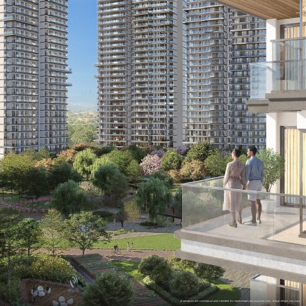 Balcony view at Emaar Serenity Hills