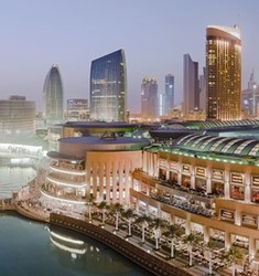 The Dubai Mall and Downtown Dubai skyline